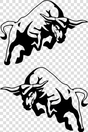 Charging Bull Cattle Clip Art   Transparent Bull Logo  HD Png Download