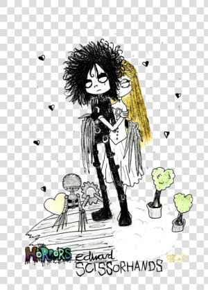 Pinhead Cenobite Etsy Cartoon Comics   Edward Scissorhands Drawing Comics Art  HD Png Download