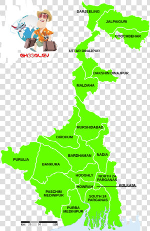 West Bengal Map 2019  HD Png Download