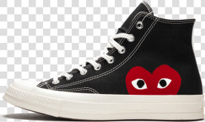 Converse Chuck 70 Hi Comme Des Garçons   Half Heart   Converse Comme Des Garcons Noir  HD Png Download