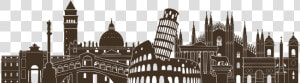 Italy Vector Graphics Skyline Royalty free Silhouette   Italy Skyline Illustration  HD Png Download