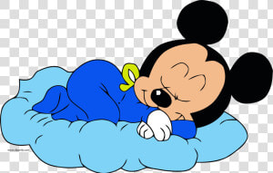 Disney Baby Mickey Sleeping Clipart Png   Baby Mickey Sleeping  Transparent Png