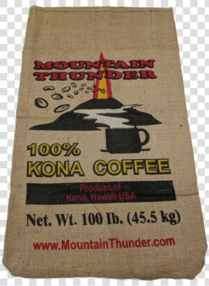 Burlap Coffee Bag Mountain Thunder  HD Png Download