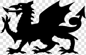 Welsh Flag Black And White  HD Png Download