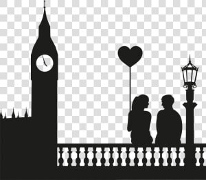 Gambar Siluet Big Ben  HD Png Download