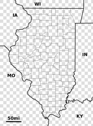 Illinois County Map Vector  HD Png Download