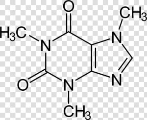 Caffeine molecule   Caffeine Molecular Structure  HD Png Download