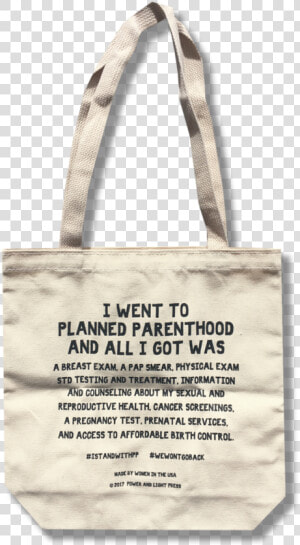 Stand With Planned Parenthood Tote Bag   Tote Bag  HD Png Download