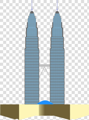 Skyscraper Clipart Architecture Building   Twin Towers Malaysia Clipart  HD Png Download