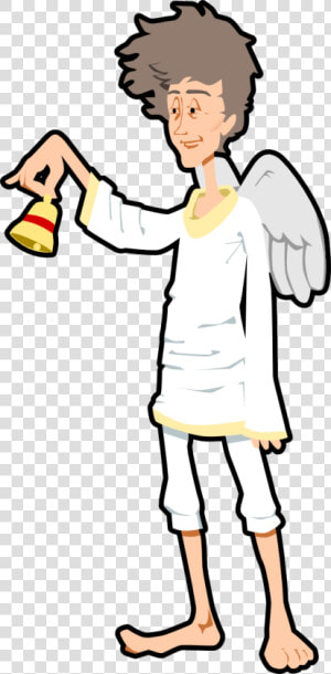 Angel Bell Xmas Christmas 555px   Caricature Guardian Angel  HD Png Download