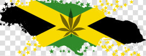 Marijuana And Flag Map Of Jamaica   Jamaica Map Cannabis  HD Png Download