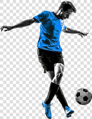 Brazilian Soccer Football Player Young Man Silhouette  HD Png Download