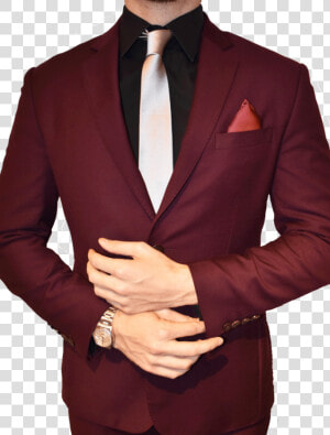 Maroon Suit And Tie  HD Png Download