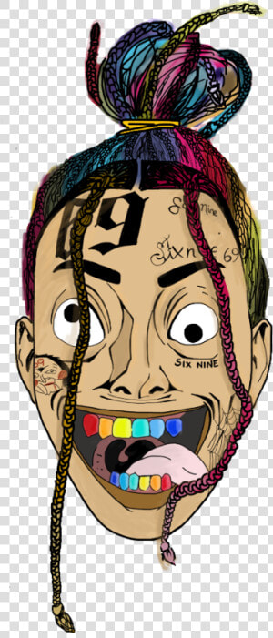  6ix9ine  color  69  creepy  crazy  savage  gucci  gang   6ix9ine Clipart  HD Png Download