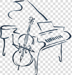 Piano Cello   Drawing  HD Png Download