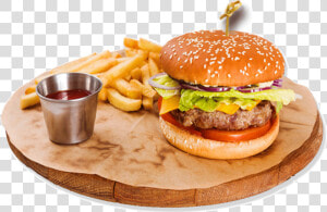 Fast Food   Png Download   Beef Burger With French Fries  Transparent Png