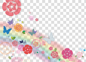 Fondo Flores Y Mariposas Png  Transparent Png