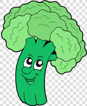 Vegetable Clipart Celery   Cute Broccoli With Transparent Background Png  Png Download