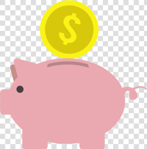 Piggy Bank Vector Png   Transparent Cartoons   Piggy Bank Clipart Transparent  Png Download