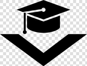 Graduation Cap With Down Arrow Comments   Toga Icon Png  Transparent Png