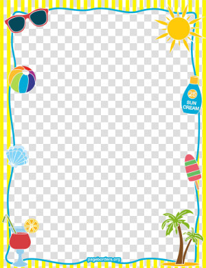 School Border Png Image   Beach Summer Border Clipart  Transparent Png