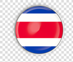 Round Button With Metal Frame   Costa Rica Round Flag Png  Transparent Png