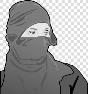 Lady Ninja   Antifa Vector  HD Png Download