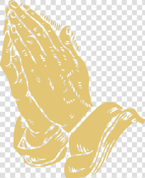 Pray Clipart Prayer Line   Gold Praying Hands Clip Art  HD Png Download