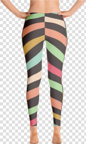 Retro Striped Leggings   Plus Womens Black And Orange Striped Leggings  HD Png Download