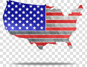 Usa Metal Conus Flag Metal Wall Art   Png Download   Map Of The United States With Flag  Transparent Png