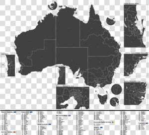 Vector Map Of Australia   Png Download   Australian Electoral Map 2019  Transparent Png