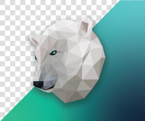 Poly Art Polar Bear Vector Artwork Vector Art Graphic   Fox  HD Png Download