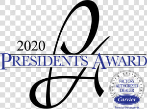 2020 Presidents Award From Carrier   Carrier Factory Authorized Dealer  HD Png Download