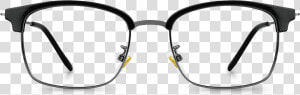 Front View Of Beethoven Black Semi rimless Glasses   Glasses  HD Png Download