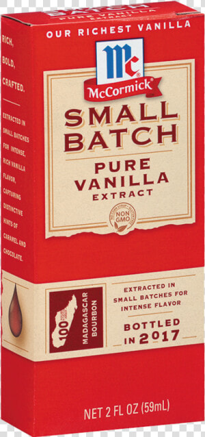 Mccormick Small Batch Pure Vanilla Extract  HD Png Download