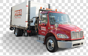 Pods Moving Truck   Trailer Truck  HD Png Download