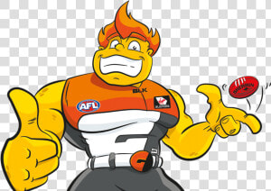 Fever Clipart Muscle Cramp   Gws Giants Mascot  HD Png Download