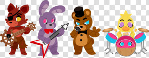 Freddy Bonnie Chica Fanart  HD Png Download