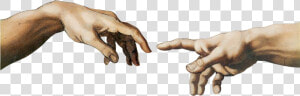 Transparent Back Of Hand Png   Creation Of Adam Sticker  Png Download