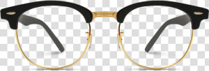 Gray Retro Half Frame Semi Rimless Gold Rimmed Glasses   Half Frame Glasses Gold  HD Png Download