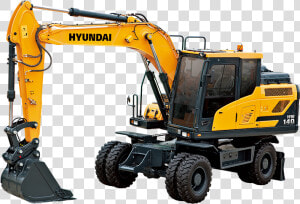 Backhoe Vector Digger Jcb   Hyundai Hw140  HD Png Download