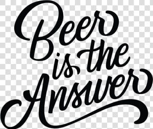 Beer Black Big   Answer Brewpub Logo  HD Png Download