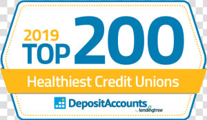 Badge Top200 2019 Creditunion   Top 200 Healthiest Banks  HD Png Download