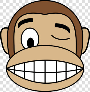 Wink Face Clip Arts   Monkey Mouth Clipart  HD Png Download