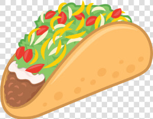 Taco Mexican Food Taco Emoji Vector Illustration   Transparent Background Tacos Clipart  HD Png Download