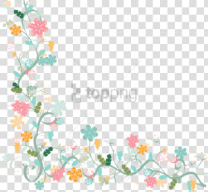 Free Png Watercolor Flower Vector Border Png Image   Vector Border Flowers Png  Transparent Png