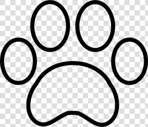 White Paw Print Png   Outline Paw Print Vector  Transparent Png