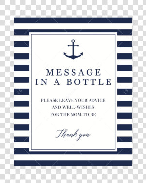 Printable Message In A Bottle Sign For Nautical Shower   Diaper Raffle If You Brought A Pack  HD Png Download