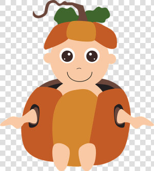 Halloween Costume  Pumpkin Baby  Costume  Halloween   Halloween Pumpkin Baby Clipart  HD Png Download