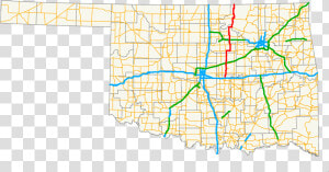 Transparent Curvy Road Png   Cimarron Turnpike On Oklahoma Map  Png Download